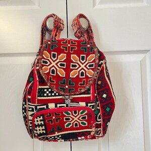 Woven *Tapestry* Backpack | Adjustable Straps | Very Unique | One of a Kind, EUC